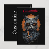 Cool Angesagter Cat Thunder_Cove Postkarte (Vorne/Hinten)