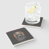 Cool Angesagter Cat Thunder_Cove Steinuntersetzer (Seitenansicht)