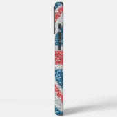Cool angesagter UK Union Jack Flag Imitats Glitzer Case-Mate iPhone Hülle (Rückseite / Links)