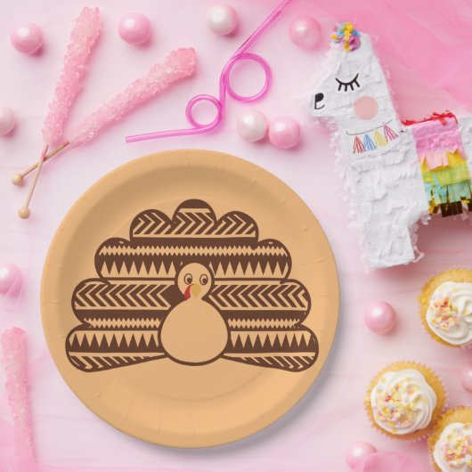 cool angesagter Urlaub Truthahn Erntedank Pappteller (Party)