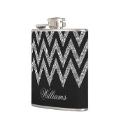 Cool angesagter Zickzack Zickzack-Imitat Glitzer Flachmann (Links)