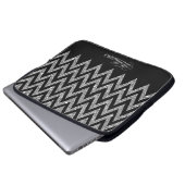 Cool angesagter Zickzack Zickzack-Imitat Glitzer Laptopschutzhülle (Vorne Knopf)