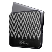 Cool angesagter Zickzack Zickzack-Imitat Glitzer Laptopschutzhülle (Vorderseite Links)