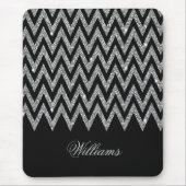 Cool angesagter Zickzack Zickzack-Imitat Glitzer Mousepad (Vorne)