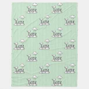 Cool Animal Pattern - Cute Birds 1 Fleecedecke