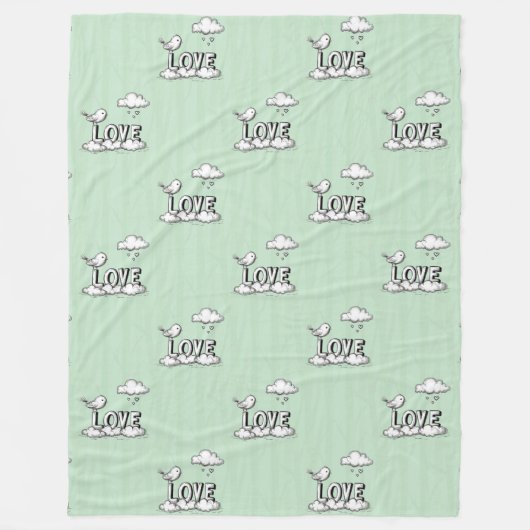 Cool Animal Pattern - Cute Birds 1 Fleecedecke (Vorderseite)