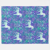 Cool Animal Pattern - Mandala Unicorn 1 Fleecedecke (Vorderseite (Horizontal))