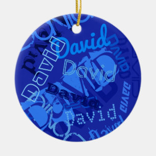 Cool Any Name Collage Keramik Ornament