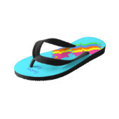 Cool Aotearoa Neuseeland Fluorescent Jandals Fli Kinderbadesandalen (Schrägansicht)
