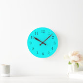 Cool Aqua Blue Kitchenwall Clock Runde Wanduhr (Zuhause)