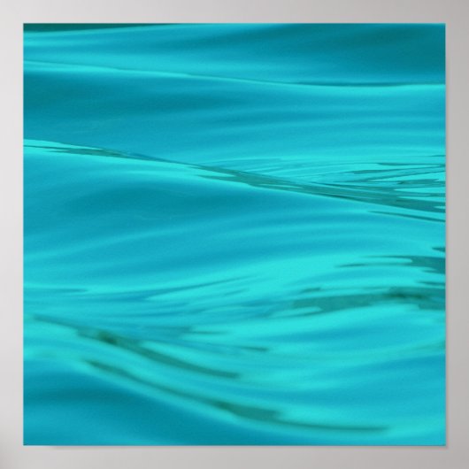 Cool Aqua Blue Summer Water Ripples Poster (Vorne)