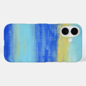 Cool Aqua Blue Turquiose Nautical Abstract Case-Mate iPhone Hülle (Rückseite (Horizontal))