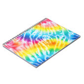 Cool Aqua Red Blue Yellow Orange Gefärbte Krawatte Notizblock (Linke Seite)