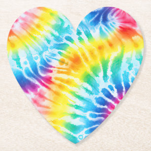 Cool Aqua Red Blue Yellow Orange Gefärbte Krawatte Untersetzer