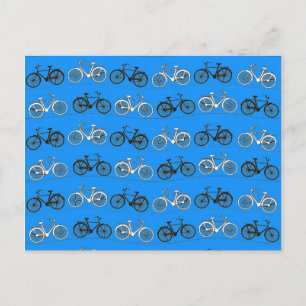 Cool Aquamarin Türkis Blau Vintag Bikes Bikes Postkarte