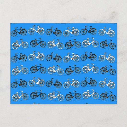Cool Aquamarin Türkis Blau Vintag Bikes Bikes Postkarte (Vorderseite)
