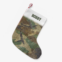 Cool Army Green Camouflage Pattern Kleiner Weihnachtsstrumpf