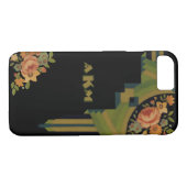 Cool Art Deco Floral Monogram Case-Mate iPhone Hülle (Rückseite (Horizontal))