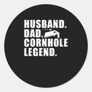 Cool Art Husband Vater Cornflöte Legend Sport Runder Aufkleber