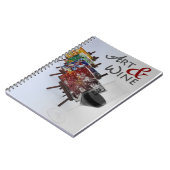 Cool Art & Wine Foto Notebook! Notizblock (Linke Seite)
