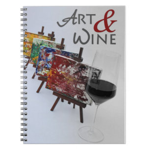 Cool Art & Wine Foto Notebook! Notizblock