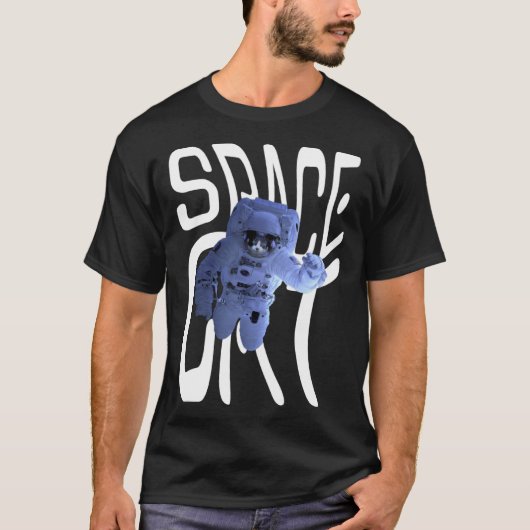 Cool Astronaut Space Cat T-Shirt (Vorderseite)