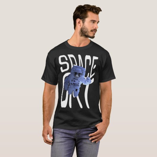 Cool Astronaut Space Cat T-Shirt (Vorne ganz)