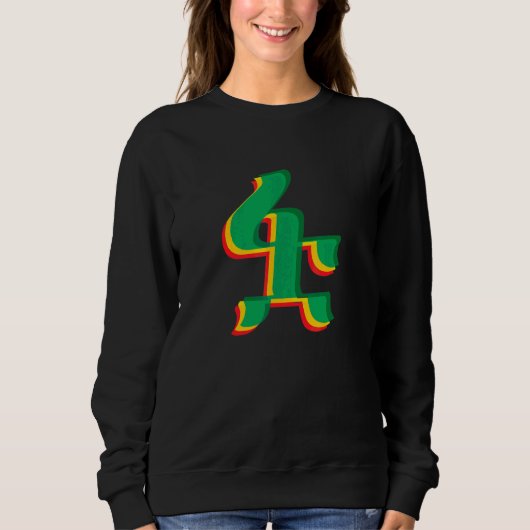 Cool auf Amharisch Fuwa Sweatshirt (Vorderseite)