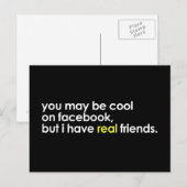 Cool auf Facebook Postkarte (Vorne/Hinten)