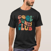 Cool Aunt Club Groovy Retro Smile Face Cool Aunt C T-Shirt (Vorderseite)