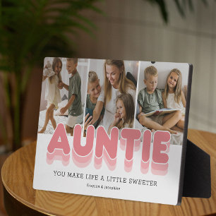 Cool Auntie Photo Collage Fotoplatte