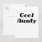 Cool Aunty Postkarte (Vorne/Hinten)