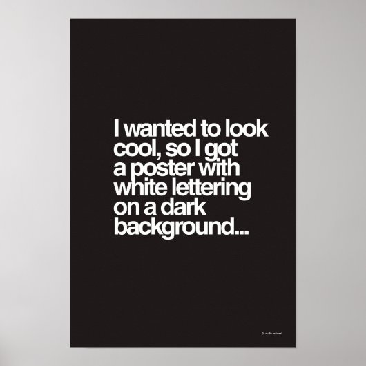 Cool aussehen poster (Vorne)