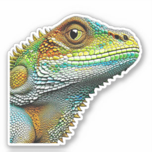 Cool aussehende Lizard AI Art Aufkleber