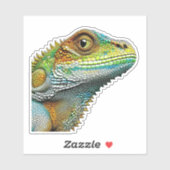 Cool aussehende Lizard AI Art Aufkleber (Blatt)