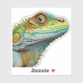 Cool aussehende Lizard AI Art Aufkleber (Blatt)