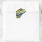 Cool aussehende Lizard AI Art Quadratischer Aufkleber (Tasche)