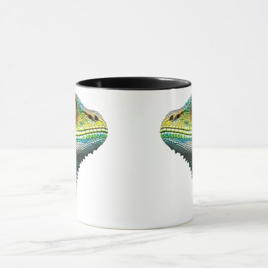 Cool aussehende Lizard AI Art Tasse (Zentrum)