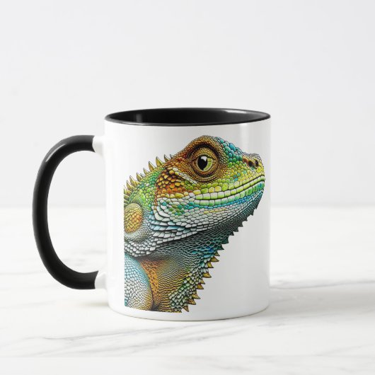 Cool aussehende Lizard AI Art Tasse (Links)
