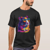 Cool aussehender Hamster mit mehrfarbiger Sonnenbr T-Shirt (Vorderseite)