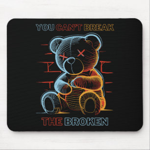 Cool aussehender Teddybär, den man nicht durchbrec Mousepad