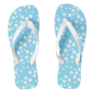 Cool aussehender White Polka Dots Light Blue Drehe Badesandalen