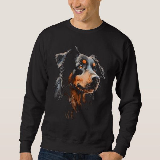 Cool Australian Shepherd Face Awesome Sweatshirt (Vorderseite)