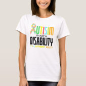 Cool Autism No Disability Just Another Ability Car T-Shirt (Vorderseite)