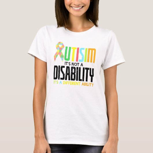 Cool Autism No Disability Just Another Ability Car T-Shirt (Vorderseite)