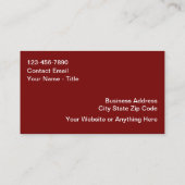 Cool Automotive New Business Cards  Visitenkarte (Rückseite)