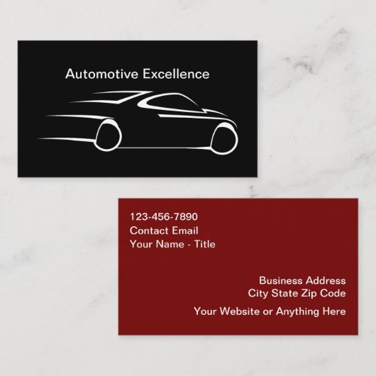 Cool Automotive New Business Cards  Visitenkarte (Vorne/Hinten)