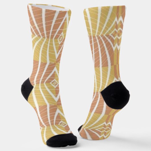 Cool Autumn Colors Pattern Socken (Gewinkelt)