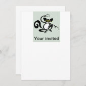 Cool AYE-AYE - Primat - Lemur - Madagaskar - Party Einladung (Vorne/Hinten)