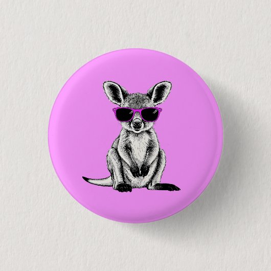 Cool Baby Kangaroo Joey Button (Vorderseite)